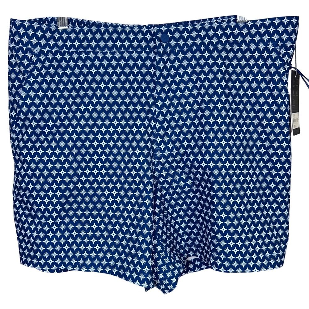 VRST Mens Resort Short 6 Inch Print‎ Deep Denim Print Quick Dry UV Protection